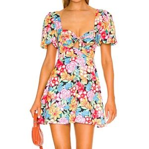 For Love & Lemons Puff Sleeve Dress